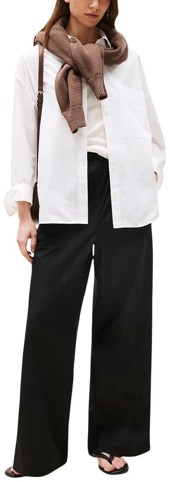 Tommy Hilfiger Black Organic Cotton Casual Pants Zwart