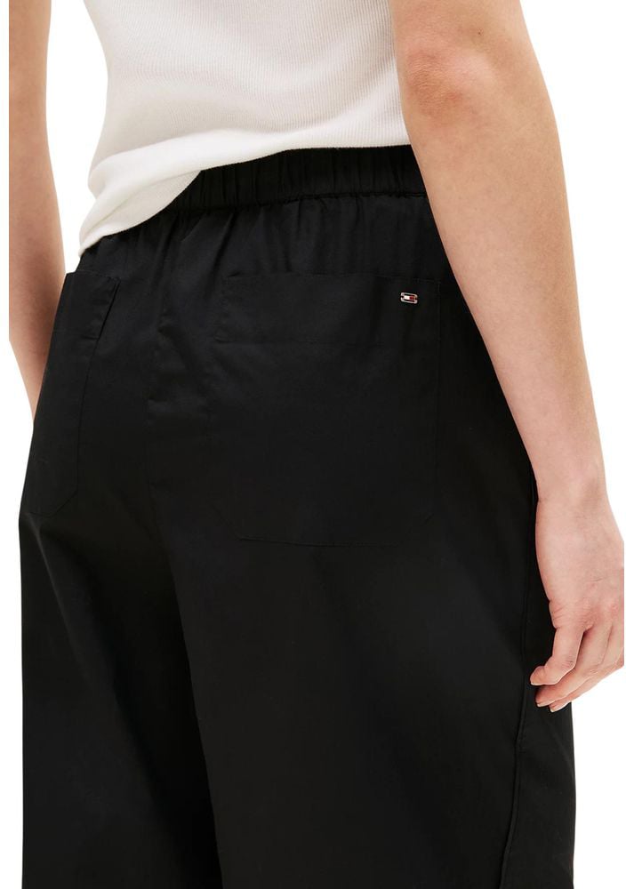 Tommy Hilfiger Black Organic Cotton Casual Pants Zwart