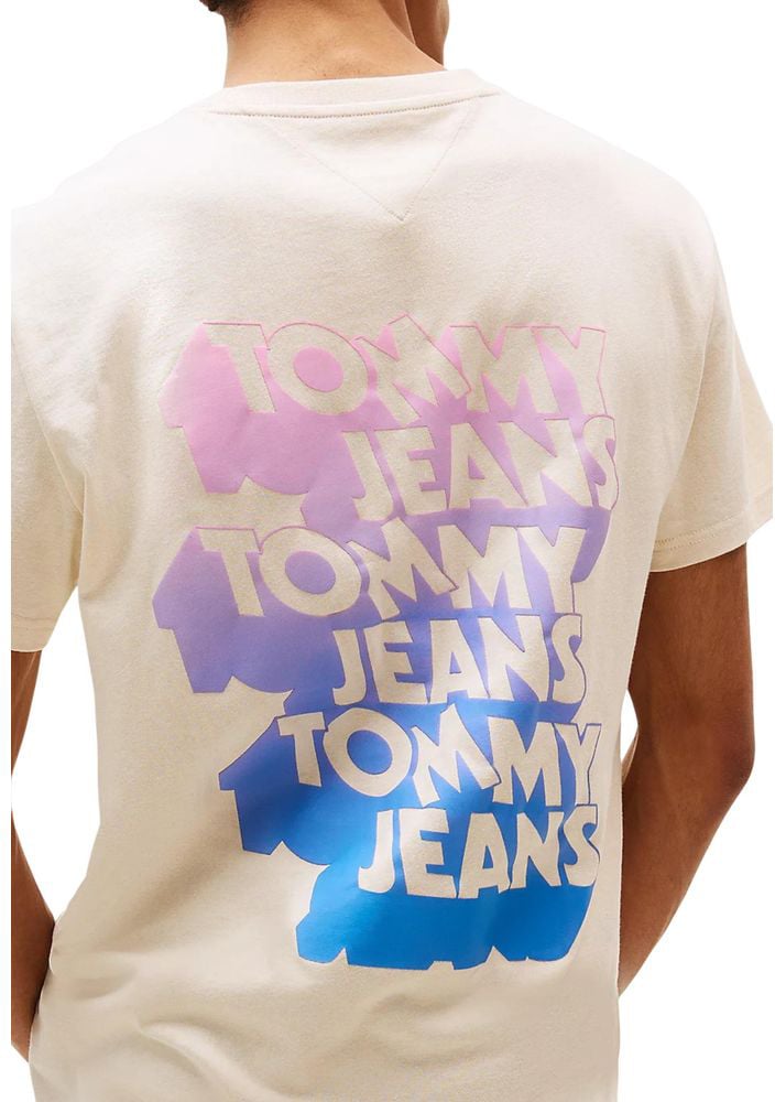 Tommy Hilfiger Jeans Beige Recycled Cotton T-Shirt Beige