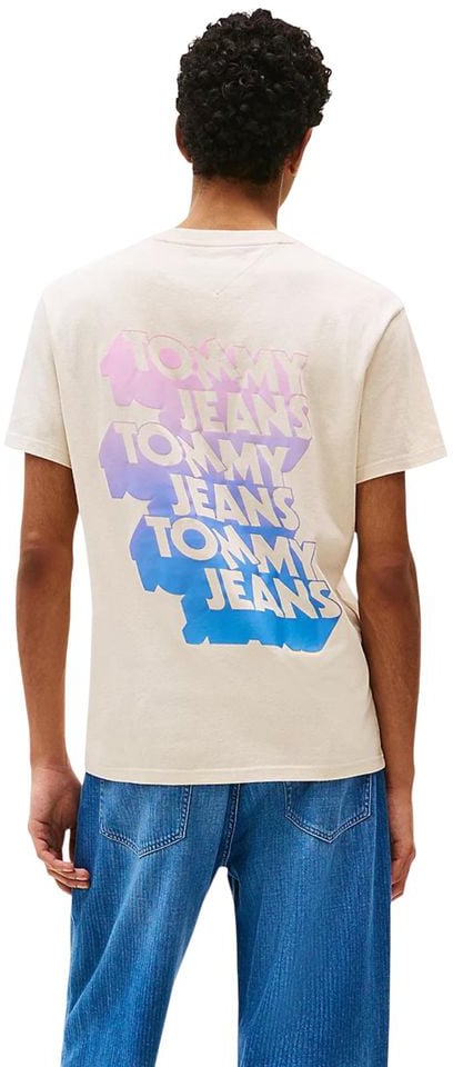 Tommy Hilfiger Jeans Beige Recycled Cotton T-Shirt Beige