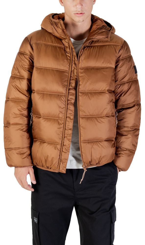 Tommy Hilfiger Jeans Brown Polyamide Coat Bruin