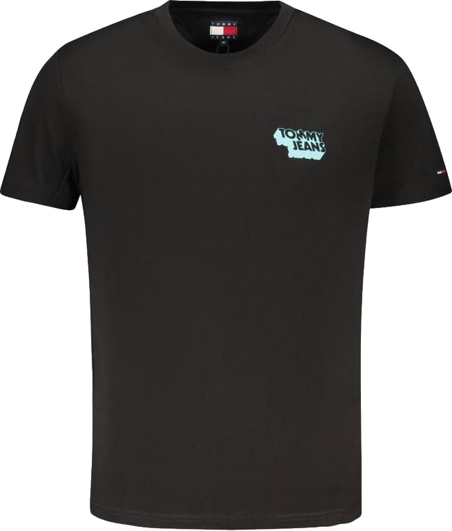 Tommy Hilfiger Black Cotton Men's T-Shirt Zwart
