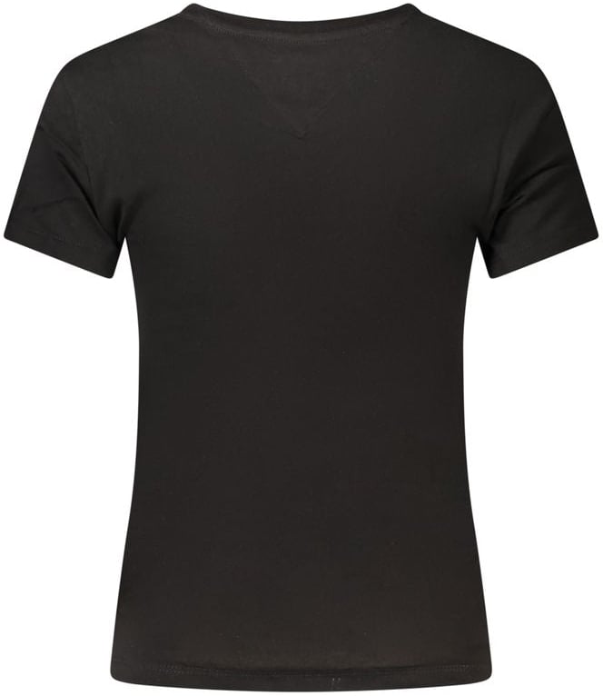 Tommy Hilfiger Black Cotton Women's T-Shirt Zwart