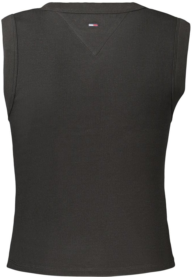 Tommy Hilfiger Black Cotton Women's Tank Top Zwart