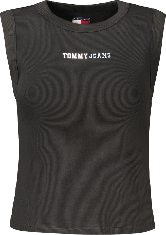 Tommy Hilfiger Black Cotton Women's Tank Top Zwart