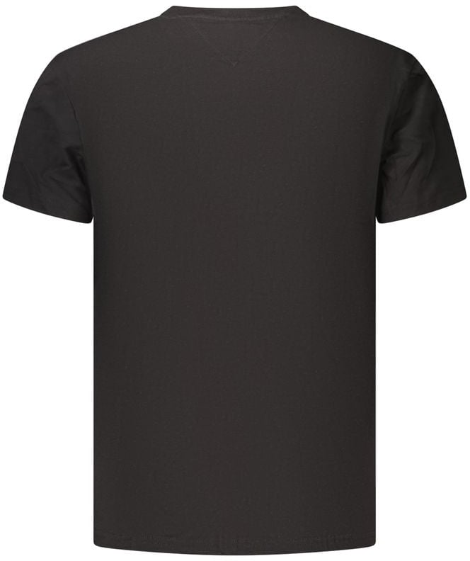Tommy Hilfiger Black Cotton Men's T-Shirt Zwart