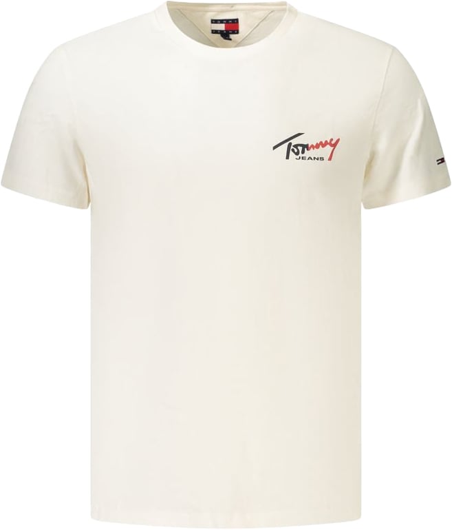 Tommy Hilfiger Bianco Cotton Mens T-Shirt Wit