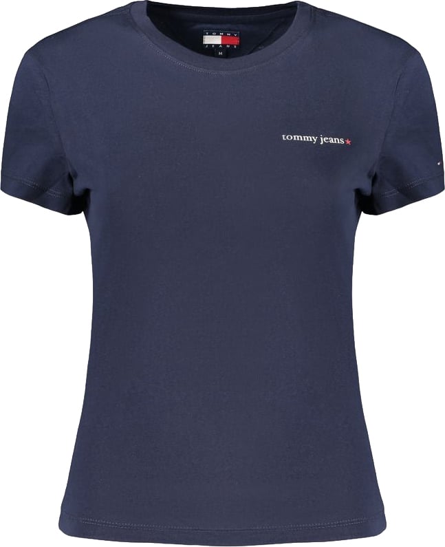 Tommy Hilfiger Blue Cotton Women T-Shirt Blauw