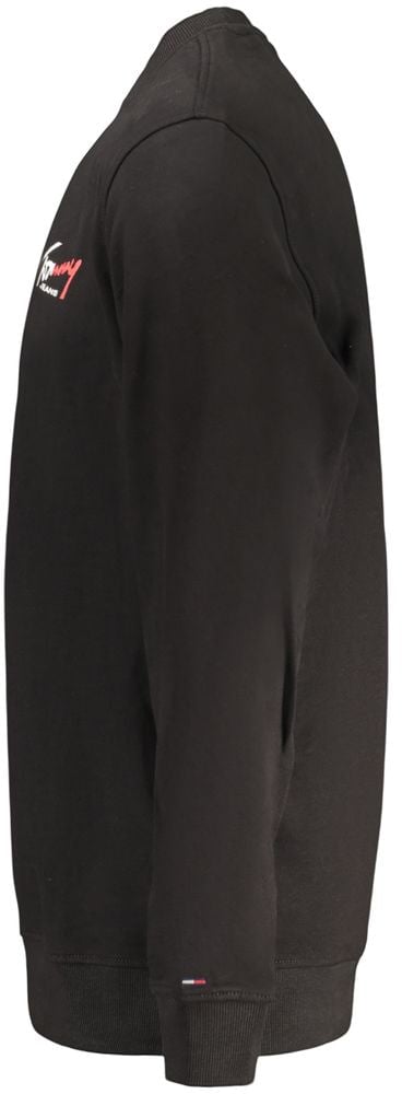 Tommy Hilfiger Black Cotton Men's Sweatshirt Zwart