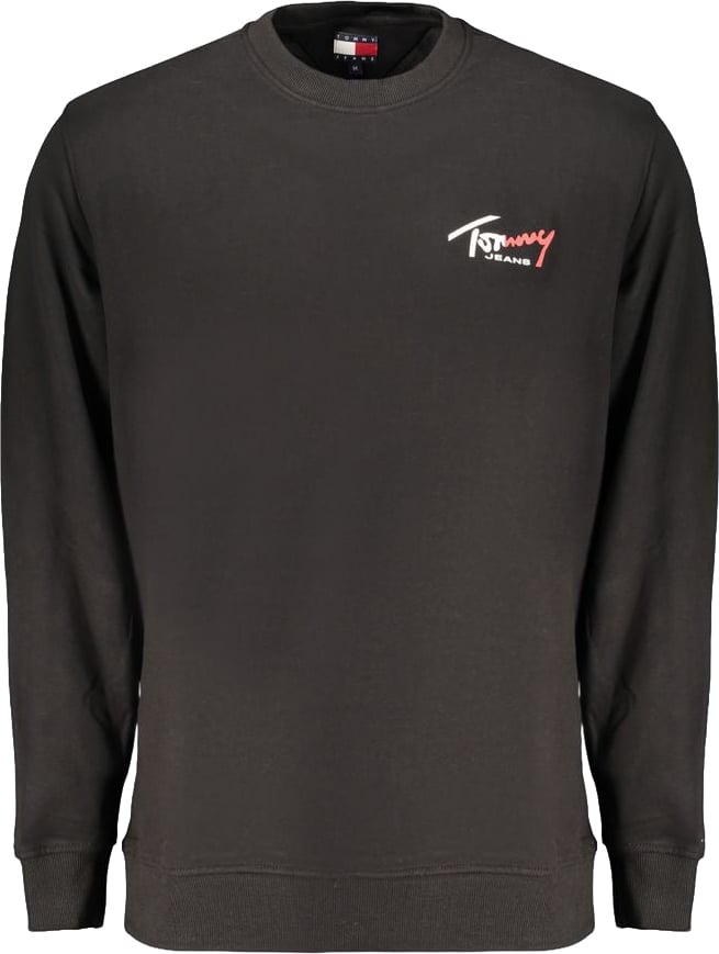 Tommy Hilfiger Black Cotton Men's Sweatshirt Zwart