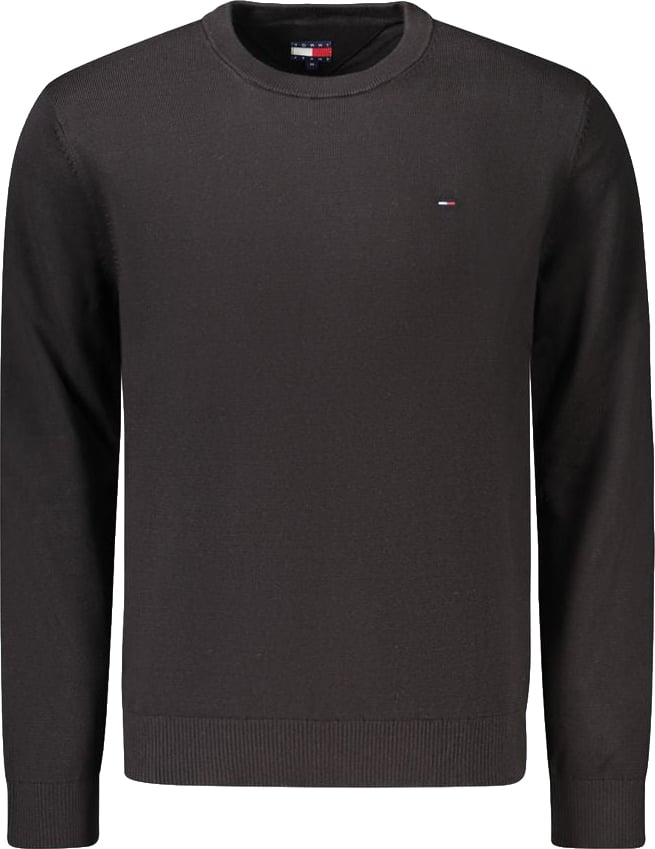 Tommy Hilfiger Black Cotton Men's Sweater Zwart