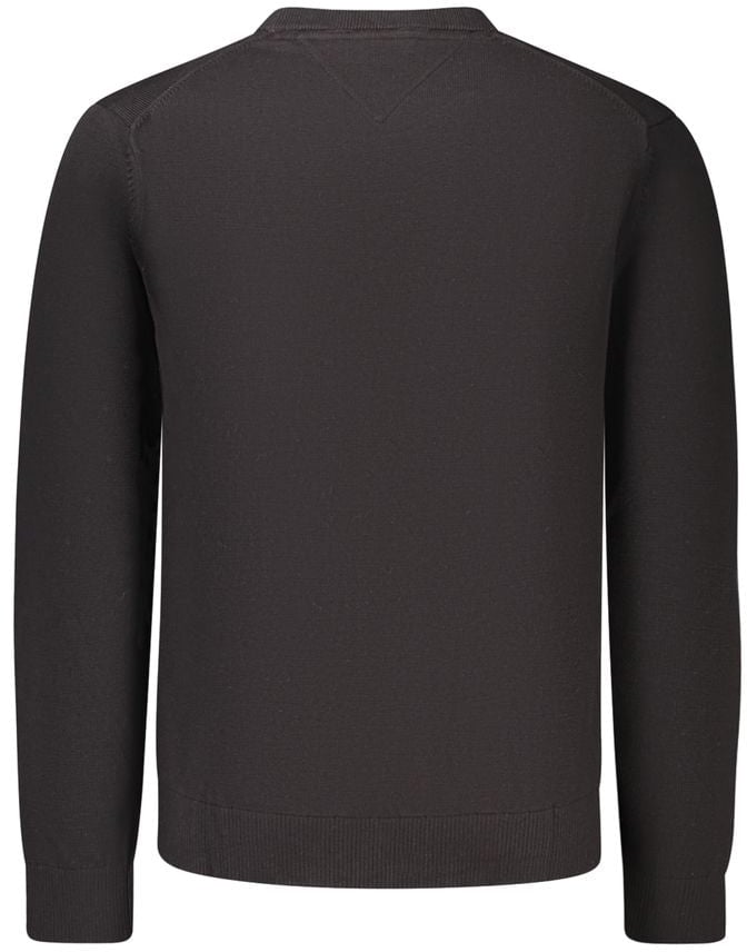 Tommy Hilfiger Black Cotton Men's Sweater Zwart