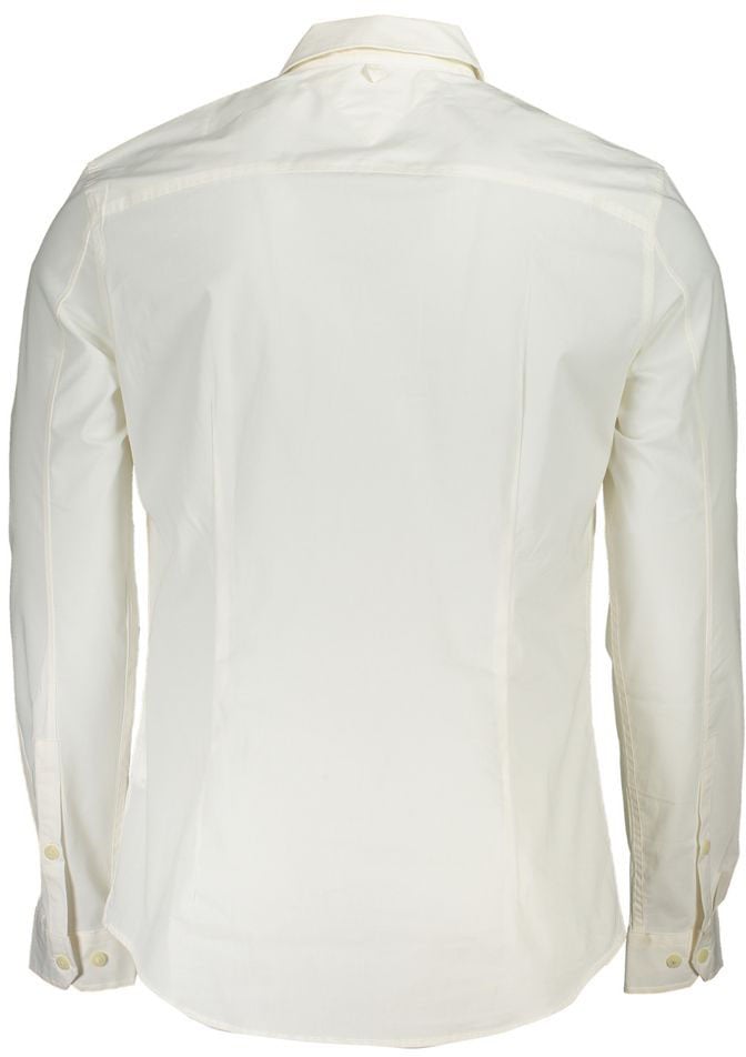 Tommy Hilfiger White Cotton Men's Shirt Wit