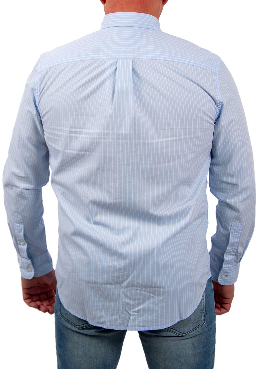 Tommy Hilfiger Tommy Hilfiger Core Hairline Poplin RF Shirt Blauw