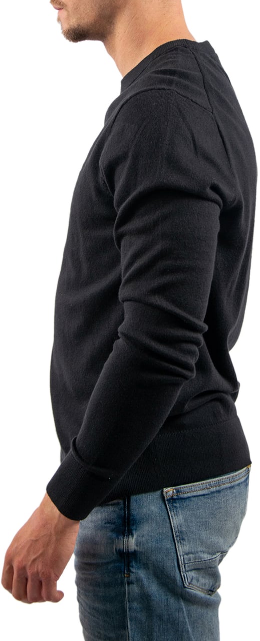 Tommy Hilfiger Pima Org Ctn Cashmere Crew Neck Zwart