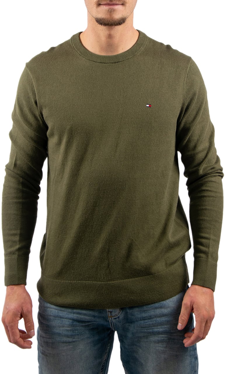 Tommy Hilfiger Tommy Hilfiger Pima Org Ctn Cashmere Crew Neck Groen