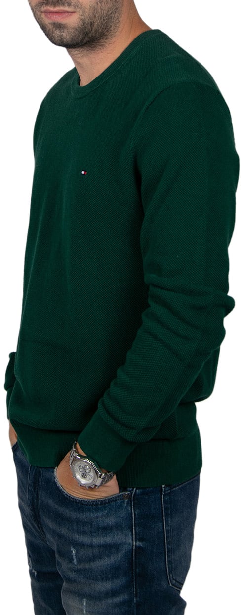 Tommy Hilfiger Essential Structure Crew Neck Groen
