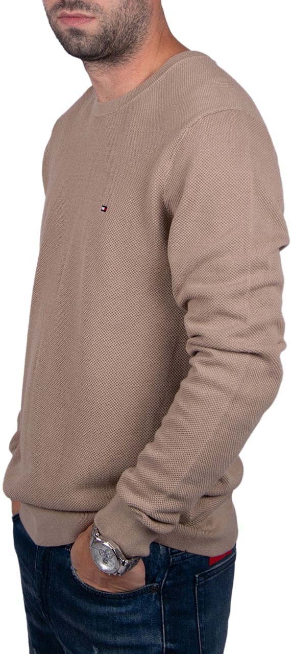 Tommy Hilfiger Tommy Hilfiger Essential Structure Crew Neck Beige
