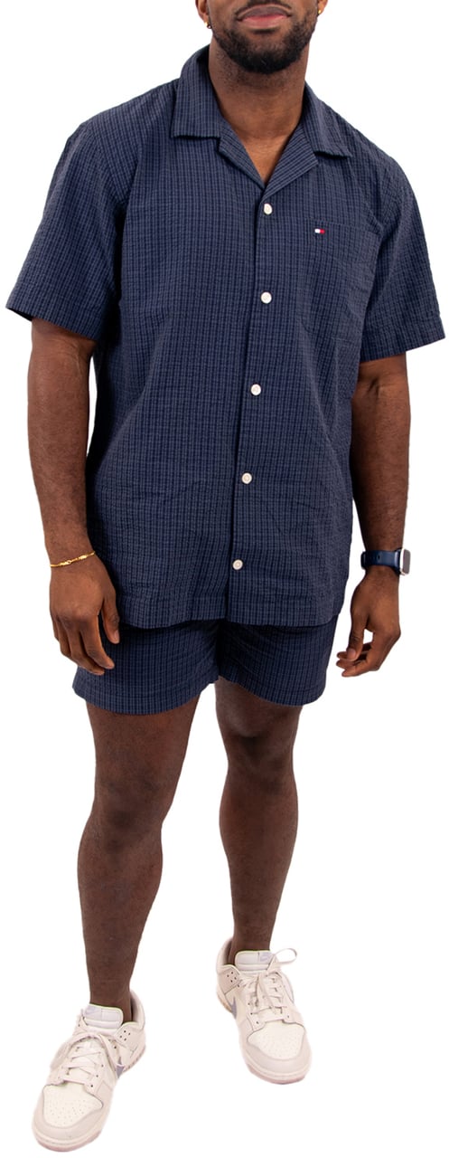 Tommy Hilfiger Dover 6 PO Seersucker Blauw