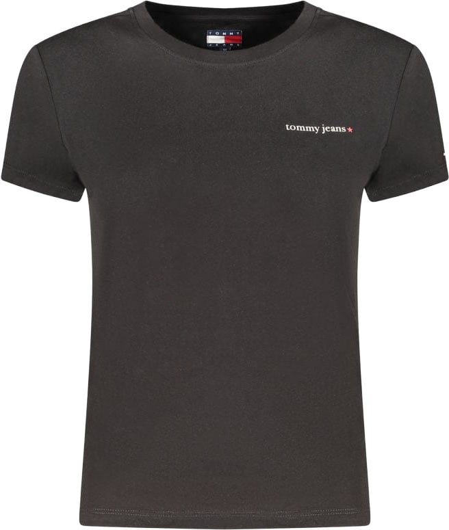 Tommy Hilfiger Black Cotton Womens T-Shirt Zwart