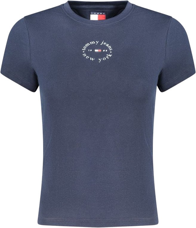Tommy Hilfiger Blue Cotton Women's T-Shirt Blauw