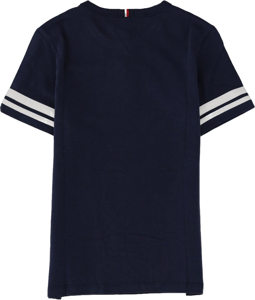 Tommy Hilfiger CONTRAST SLEEVE DETAIL TEE S/S Blauw