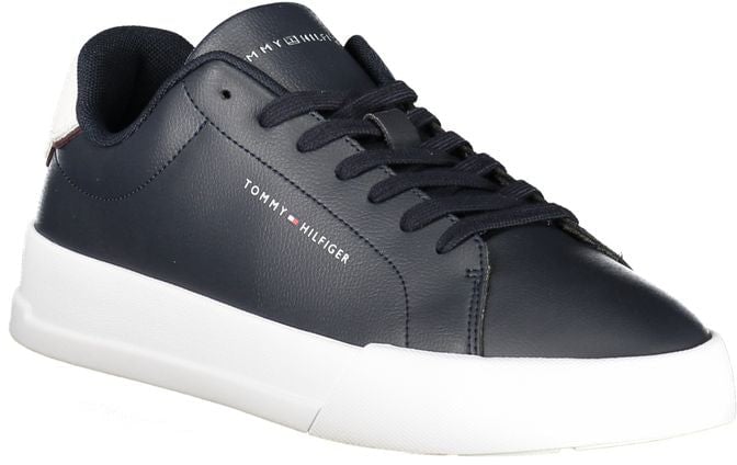 Tommy Hilfiger Blue Leather Men Sneaker Blauw