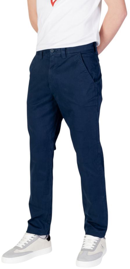 Tommy Hilfiger Jeans Blue Cotton Skinny Pants Blauw