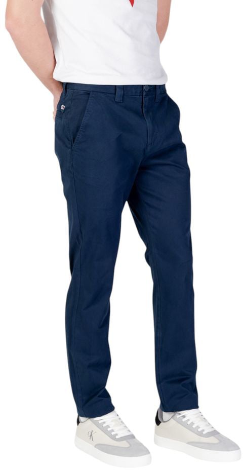 Tommy Hilfiger Jeans Blue Cotton Skinny Pants Blauw