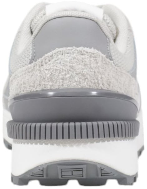 Tommy Hilfiger Jeans Gray Suede Leather Athletic Sneakers Grijs