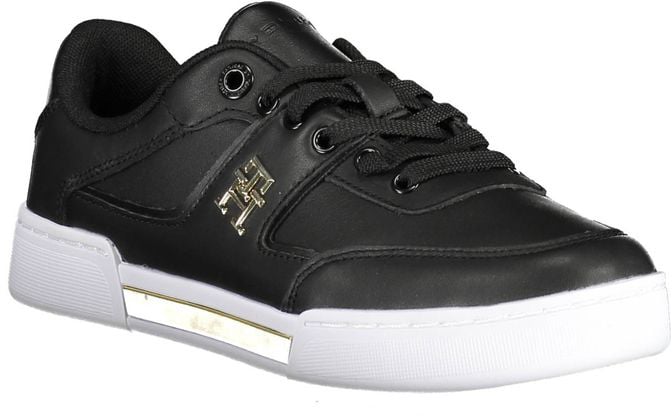 Tommy Hilfiger Black Polyester Women Sneaker Zwart