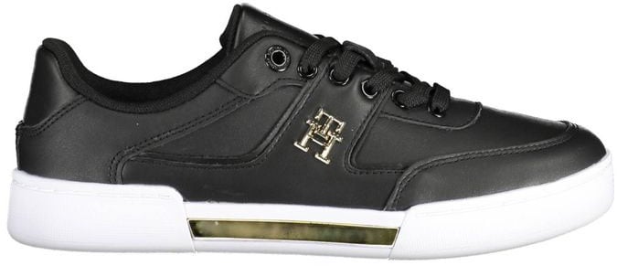 Tommy Hilfiger Black Polyester Women Sneaker Zwart