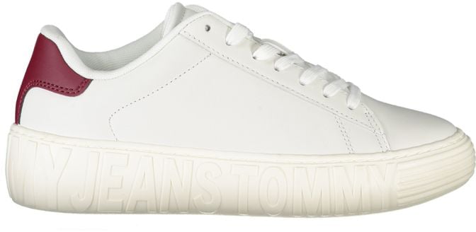 Tommy Hilfiger White Leather Women Sneaker Wit