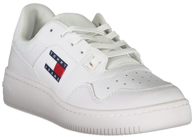 Tommy Hilfiger White Leather Women Sneaker Wit