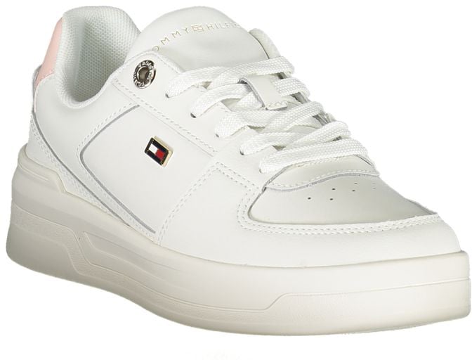 Tommy Hilfiger White Leather Women Sneaker Wit