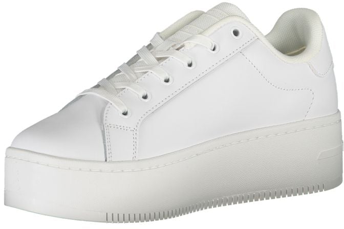 Tommy Hilfiger White Leather Women Sneaker Wit