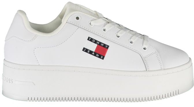 Tommy Hilfiger White Leather Women Sneaker Wit