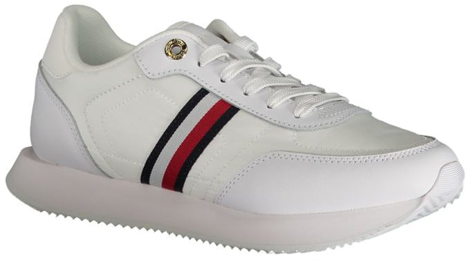 Tommy Hilfiger White Leather Women Sneaker Wit