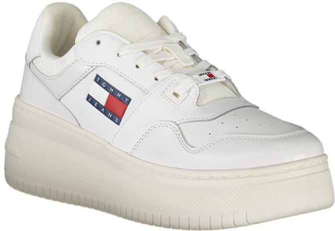 Tommy Hilfiger Bianco Leather Women Sneaker Wit