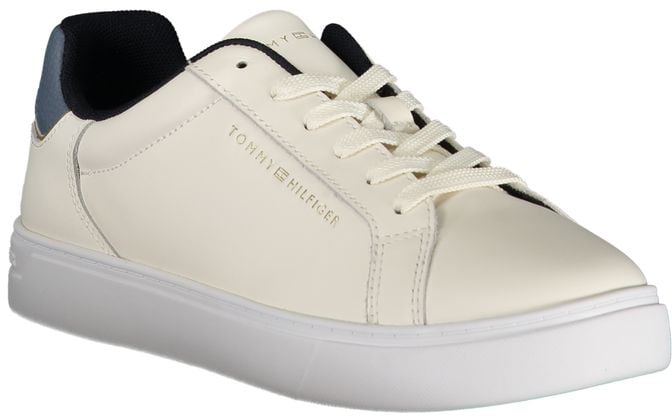 Tommy Hilfiger Beige Leather Women Sneaker Beige