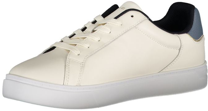 Tommy Hilfiger Beige Leather Women Sneaker Beige