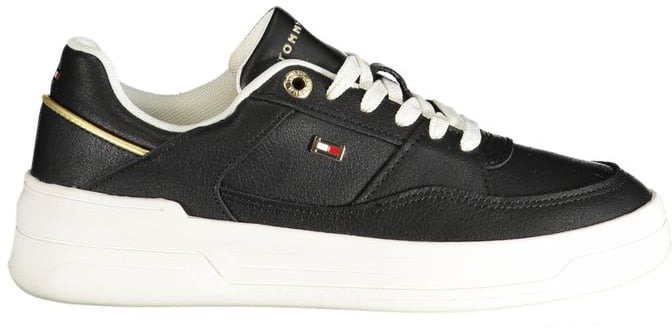 Tommy Hilfiger Black Polyurethane Women Sneaker Zwart