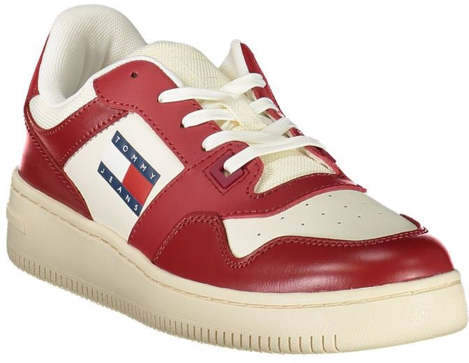 Tommy Hilfiger Rosso Leather Women Sneaker Rood