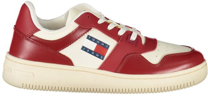 Tommy Hilfiger Rosso Leather Women Sneaker Rood