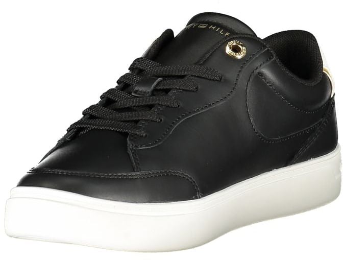 Tommy Hilfiger Black Polyurethane Women Sneaker Zwart