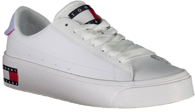 Tommy Hilfiger Bianco Leather Women Sneaker Wit