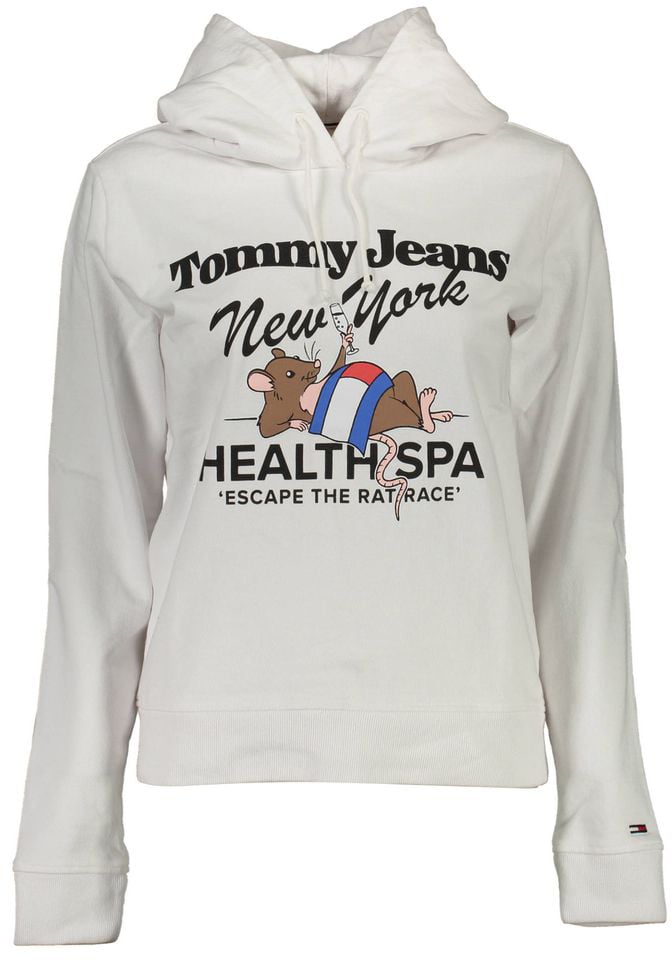 Tommy Hilfiger Bianco Cotton Women Hoodie Wit