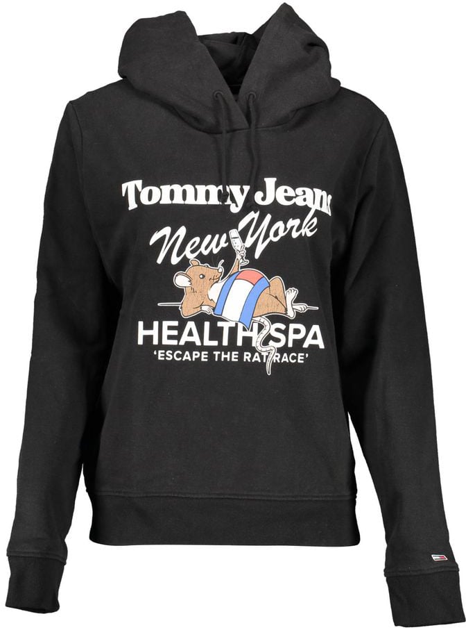 Tommy Hilfiger Black Cotton Women's Hoodie Zwart