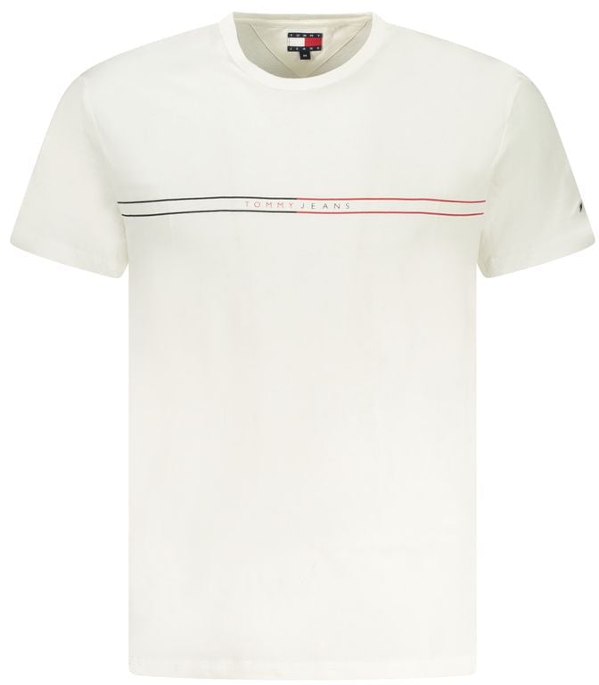 Tommy Hilfiger Bianco Cotton Mens T-Shirt Wit