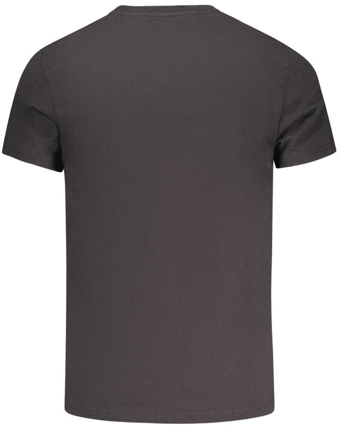 Tommy Hilfiger Black Cotton Men's T-Shirt Zwart